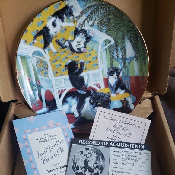 The Hamilton Collection Other - The Hamilton Collection Country Kitties By Gre Gerardi Just For The Fern Of It